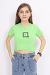 Kız Çocuk Çapraz Modelli Crop T-Shirt 9-14 Yaş Lx232