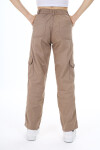 Kız Çocuk Kargo Cepli Gabardin Pantolon 9-14 Yaş Lx257