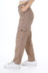 Kız Çocuk Kargo Cepli Gabardin Pantolon 9-14 Yaş Lx257