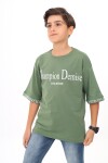 Erkek Çocuk Kol Uçları Yazı Baskılı T-Shirt 9-14 Yaş Lx7060