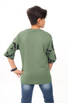 Erkek Çocuk Kol Yazı Baskılı T-Shirt 9-14 Yaş Lx7067