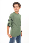 Erkek Çocuk Kol Yazı Baskılı T-Shirt 9-14 Yaş Lx7067