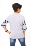 Erkek Çocuk Kol Yazı Baskılı T-Shirt 9-14 Yaş Lx7067