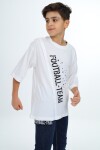 Erkek Çocuk Pile Detaylı T-Shirt 9-14 Yaş Lx7065