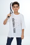 Erkek Çocuk Pile Detaylı T-Shirt 9-14 Yaş Lx7065