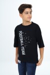 Erkek Çocuk Pile Detaylı T-Shirt 9-14 Yaş Lx7065