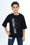 Erkek Çocuk Pile Detaylı T-Shirt 9-14 Yaş Lx7065