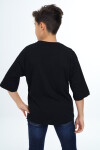 Erkek Çocuk Pile Detaylı T-Shirt 9-14 Yaş Lx7065