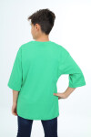 Erkek Çocuk Pile Detaylı T-Shirt 9-14 Yaş Lx7065