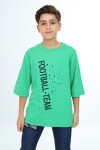 Erkek Çocuk Pile Detaylı T-Shirt 9-14 Yaş Lx7065