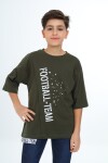 Erkek Çocuk Pile Detaylı T-Shirt 9-14 Yaş Lx7065