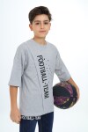 Erkek Çocuk Pile Detaylı T-Shirt 9-14 Yaş Lx7065