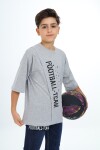 Erkek Çocuk Pile Detaylı T-Shirt 9-14 Yaş Lx7065