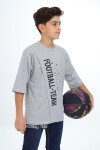 Erkek Çocuk Pile Detaylı T-Shirt 9-14 Yaş Lx7065
