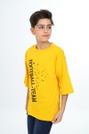 Erkek Çocuk Pile Detaylı T-Shirt 9-14 Yaş Lx7065