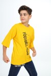 Erkek Çocuk Pile Detaylı T-Shirt 9-14 Yaş Lx7065