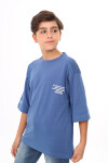 Erkek Çocuk Yazı Baskılı Basic T-Shirt 9-14 Yaş Lx7073