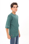 Erkek Çocuk Yazı Baskılı Basic T-Shirt 9-14 Yaş Lx7073