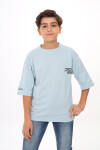 Erkek Çocuk Yazı Baskılı Basic T-Shirt 9-14 Yaş Lx7073