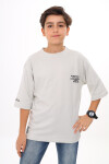 Erkek Çocuk Yazı Baskılı Basic T-Shirt 9-14 Yaş Lx7073