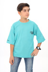 Erkek Çocuk Yazı Baskılı Basic T-Shirt 9-14 Yaş Lx7073