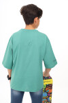 Erkek Çocuk Yazı Baskılı Basic T-Shirt 9-14 Yaş Lx7073