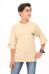 Erkek Çocuk Yazı Baskılı Basic T-Shirt 9-14 Yaş Lx7073