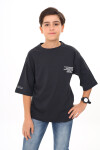 Erkek Çocuk Yazı Baskılı Basic T-Shirt 9-14 Yaş Lx7073