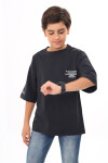 Erkek Çocuk Yazı Baskılı Basic T-Shirt 9-14 Yaş Lx7073
