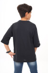 Erkek Çocuk Yazı Baskılı Basic T-Shirt 9-14 Yaş Lx7073