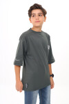 Erkek Çocuk Yazı Baskılı Basic T-Shirt 9-14 Yaş Lx7073