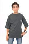 Erkek Çocuk Yazı Baskılı Basic T-Shirt 9-14 Yaş Lx7073