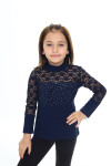Kız Çocuk Bady Sweatshirt-Dantel Detaylı 6-13 Yaş 5132