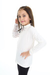 Kız Çocuk Bady Sweatshirt-Kol Dantelli 6-13 Yaş 5146