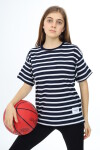 Kız Çocuk Çizgi Desenli T-Shirt 9-14 Yaş Lx999