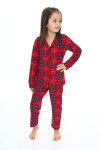 Kız Çocuk Ekose Pijama Takımı 3-7 Yaş 0147