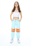 Kız Çocuk File Dizli Jogger Pantolon 10-15 Yaş 1023