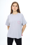 Kız Çocuk Kalp Baskılı T-Shirt 9-14 Yaş Lx5013