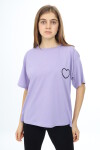 Kız Çocuk Kalp Baskılı T-Shirt 9-14 Yaş Lx5013