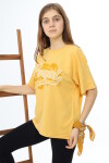 Kız Çocuk Yazı Baskılı T-Shirt 9-14 Yaş Lx001