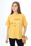 Kız Çocuk Yazı Baskılı T-Shirt 9-14 Yaş Lx001