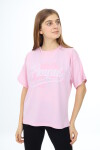 Kız Çocuk Yazı Baskılı T-Shirt 9-14 Yaş Lx001
