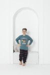 Erkek Çocuk Baskılı Bloklu Pijama Takımı 3-11 Yaş 5075-76