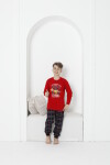 Erkek Çocuk Baskılı Bloklu Pijama Takımı 3-11 Yaş 5075-76