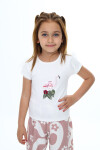Kız Çocuk 2li Takım (Kuğulu Badi-Desenli Alt) 6-13 Yaş 9386