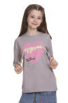 Kız Çocuk Kalp Baskılı T-Shirt 8-14 Yaş