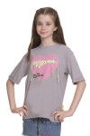 Kız Çocuk Kalp Baskılı T-Shirt 8-14 Yaş