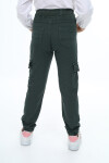 Kız Çocuk Kargo Cepli Gabardin Jogger Pantolon 5-12 Yaş Lx512