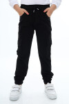 Kız Çocuk Kargo Cepli Gabardin Jogger Pantolon 5-12 Yaş Lx512