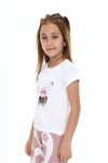 Kız Çocuk Kuğu Detaylı Badi Bluz 6-13 Yaş 9386-1